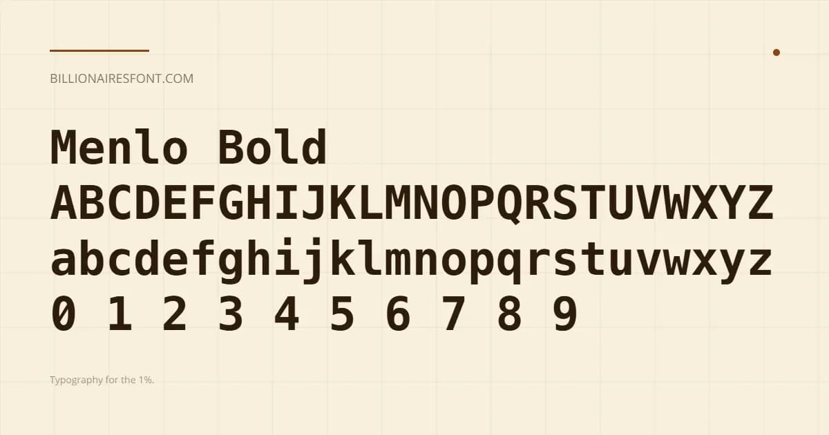 menlo bold