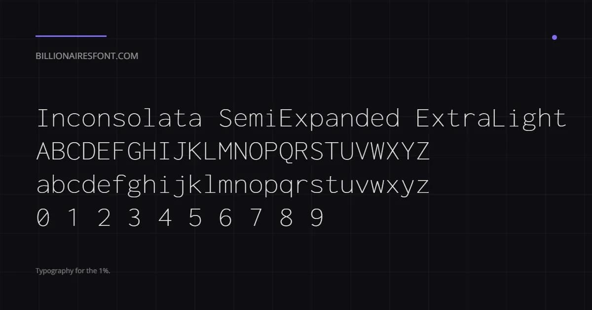 inconsolata semiexpanded extralight inconsolata semiexpanded extralight