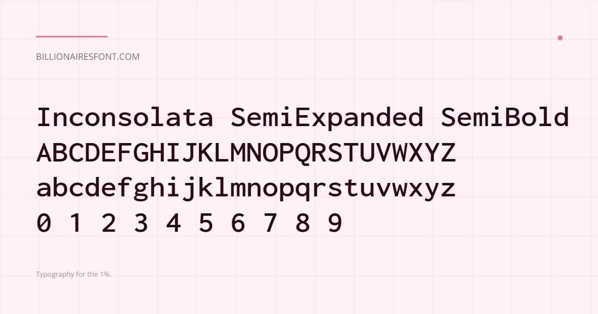 inconsolata semiexpanded semibold inconsolata semiexpanded semibold