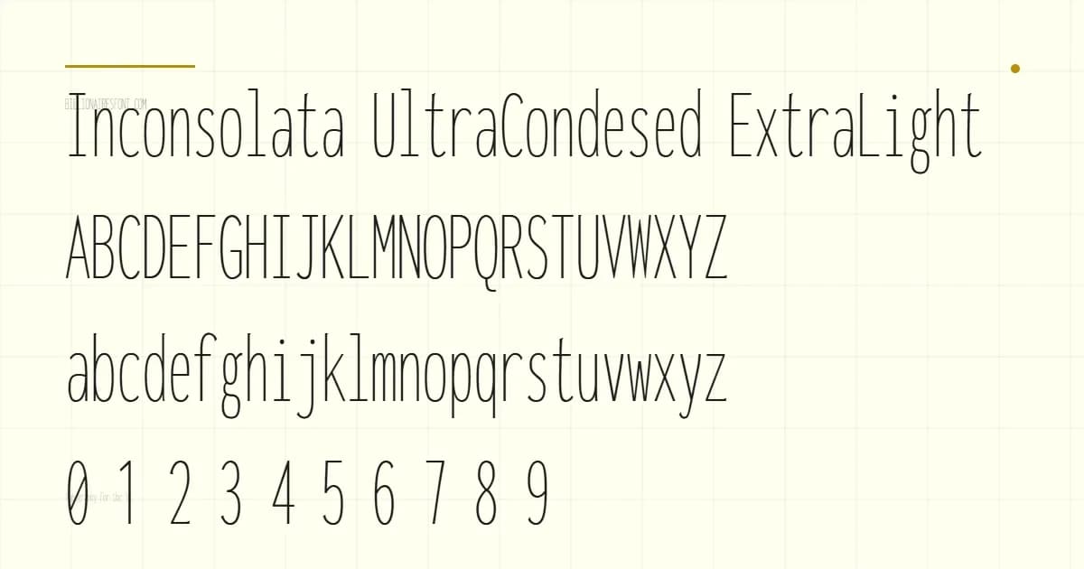 inconsolata ultracondensed extralight inconsolata ultracondensed extralight