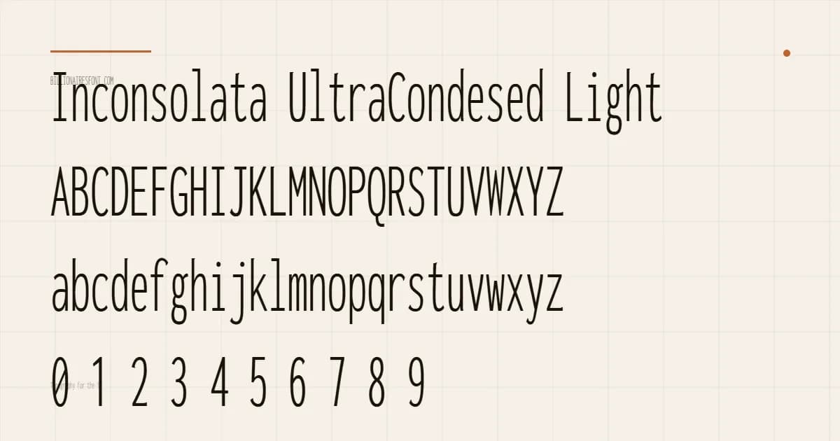 inconsolata ultracondensed light inconsolata ultracondensed light