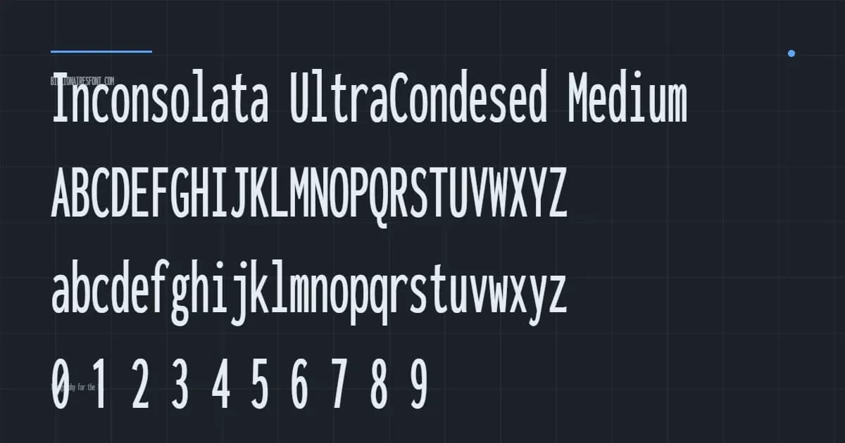 inconsolata ultracondensed medium inconsolata ultracondensed medium