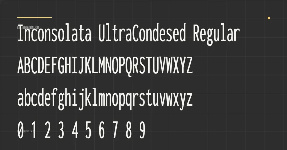 inconsolata ultracondensed regular inconsolata ultracondensed regular