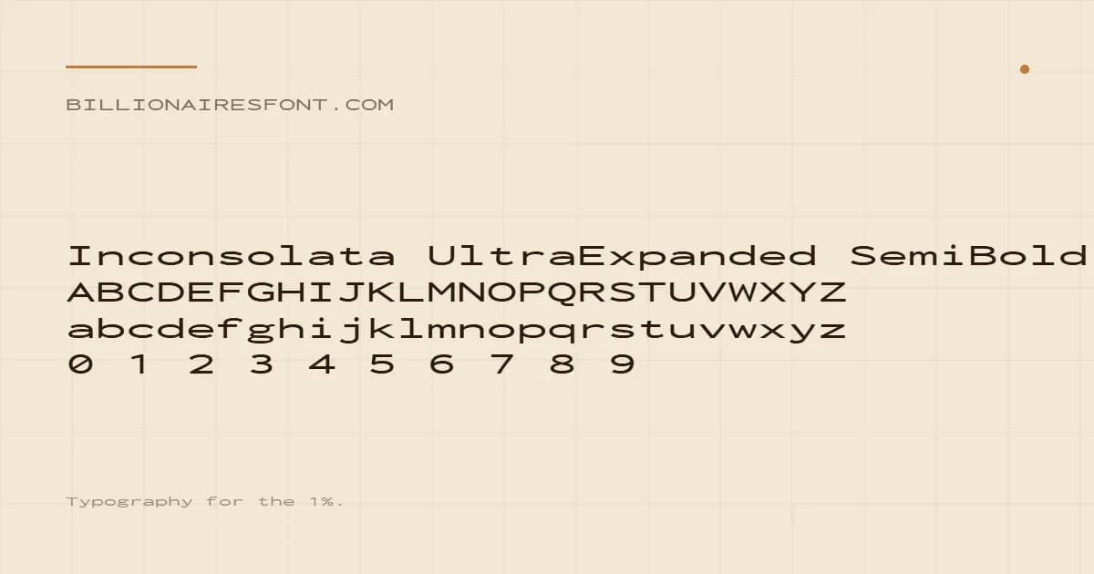 inconsolata ultraexpanded semibold inconsolata ultraexpanded semibold