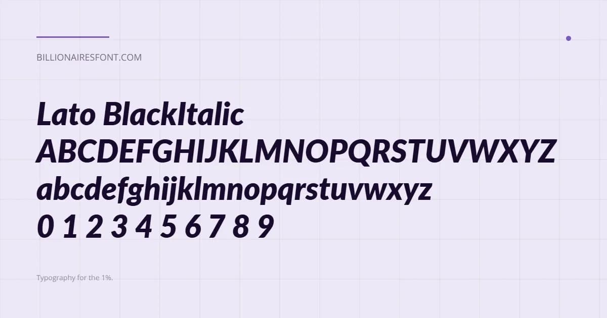 lato black italic lato black italic