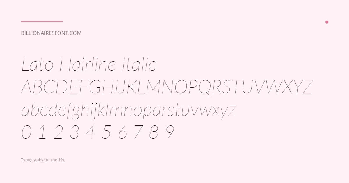 lato hairline italic lato hairline italic
