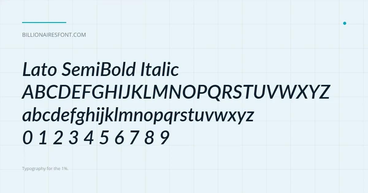 lato semibold italic lato semibold italic