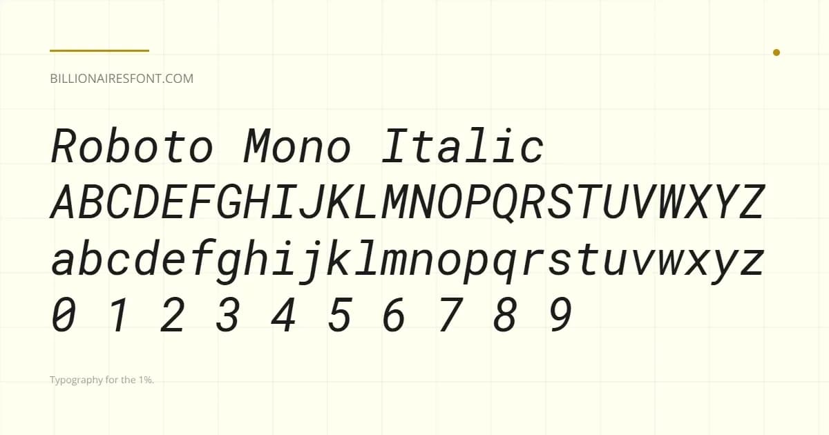 roboto mono italic roboto mono italic