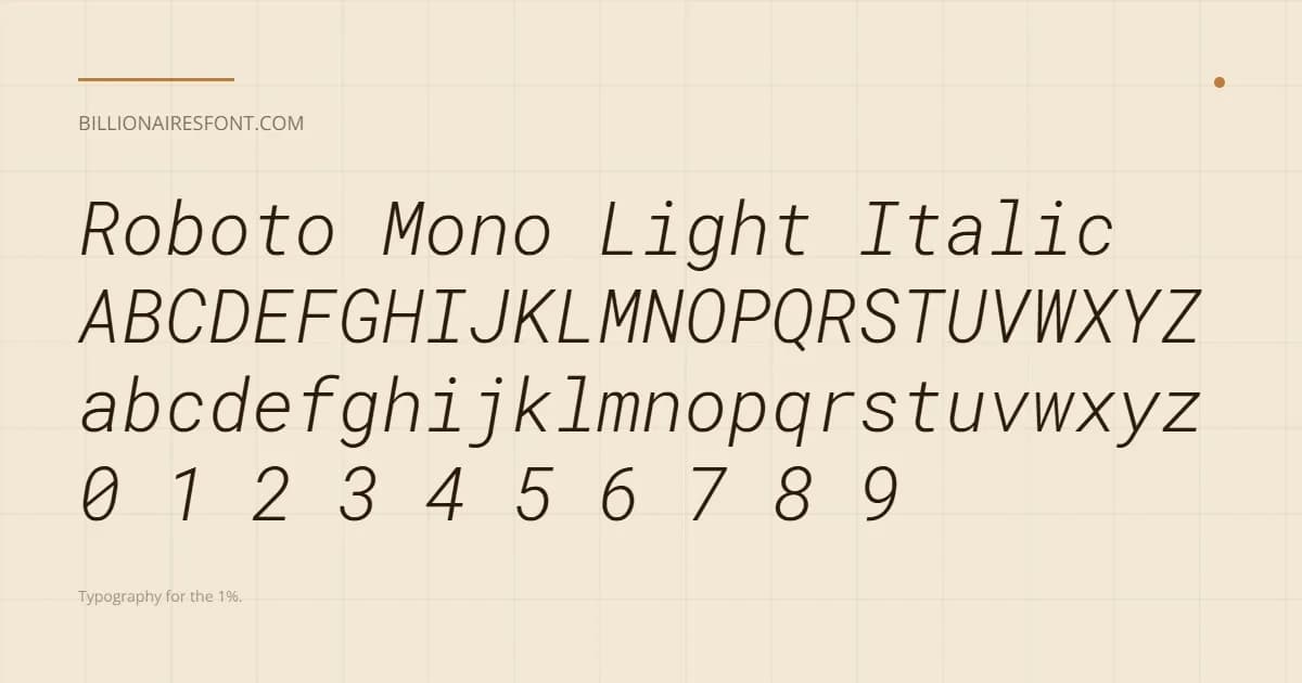 roboto mono light italic roboto mono light italic