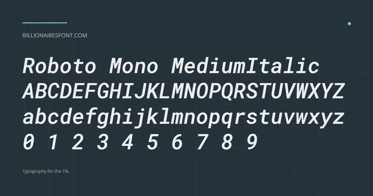 roboto mono medium italic roboto mono medium italic